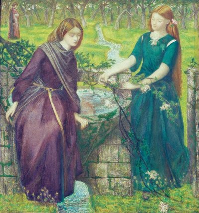Dantes syn af Rachel og Lea af Dante Gabriel Charles Rossetti