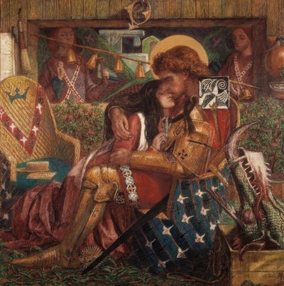 St. Georges bryllup med prinsesse Sabra af Dante Gabriel Charles Rossetti