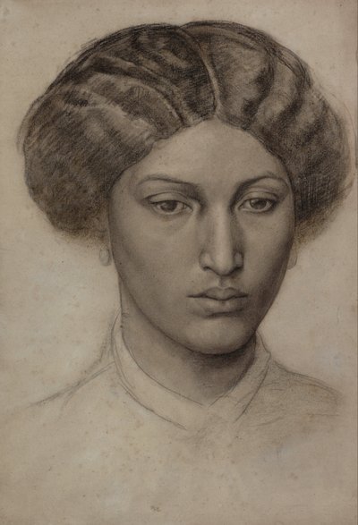 Hovedet af en ung kvinde [fru Eaton]. af Dante Gabriel Rossetti