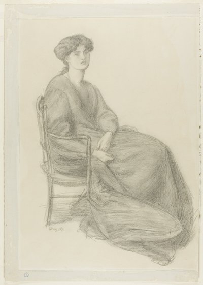 Fru William Morris sidder som formand af Dante Gabriel Rossetti
