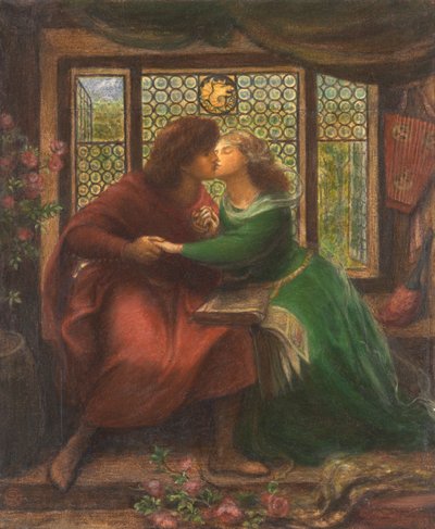Paolo og Francesca da Rimini af Dante Gabriel Rossetti