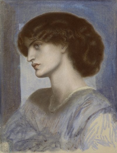Portræt af Jane Morris, 1868-1874. af Dante Gabriel Rossetti