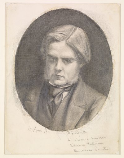 Portræt af William Holman Hunt (1827-1910) af Dante Gabriel Rossetti