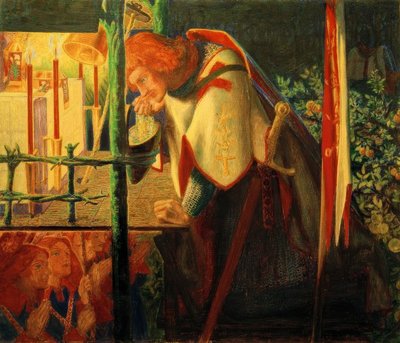 Sir Galahad ved det ødelagte kapel af Dante Gabriel Charles Rossetti