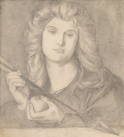 Undersøgelse til "Venus Verticordia" af Dante Gabriel Rossetti