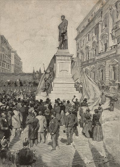 Indvielse af monument til Quintino Sella, af Ettore Ferrari, 9. april af Dante Paolocci