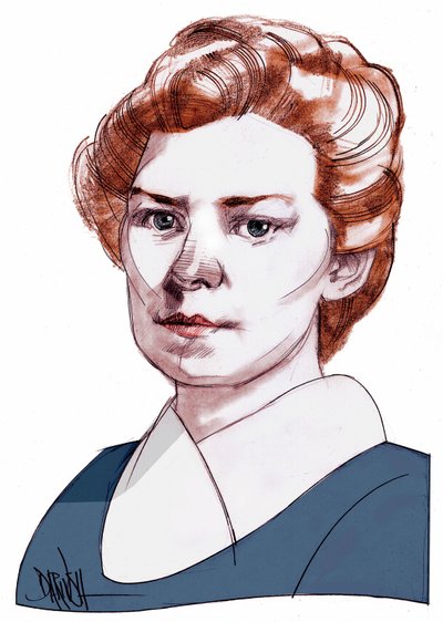 Ethel Lilian Boole Voynich, 2013 (digital farveblyantstegning) af Dariush Radpour
