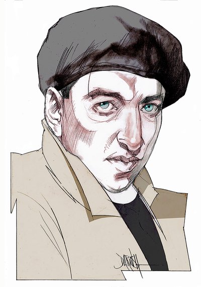 Giacomo Antonini, 2022 (digital farveblyantstegning) af Dariush Radpour