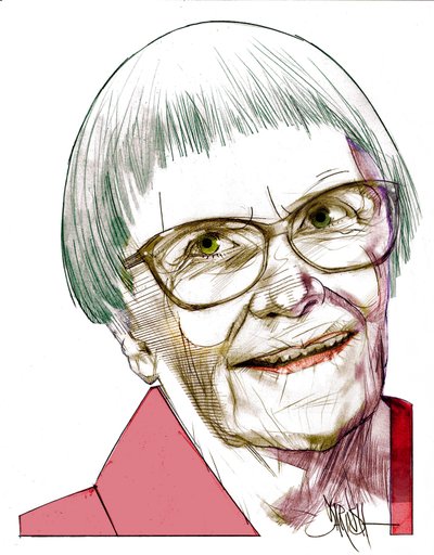 Harper Lee, 2022 (digital farveblyantstegning) af Dariush Radpour