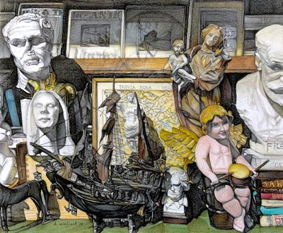 Window Shopping, 2019 (blyant på papir) af Darrell Windjack