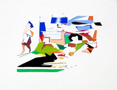 Kennedys (Landscape), 2019 (gouche på papir) af Darren Coffield