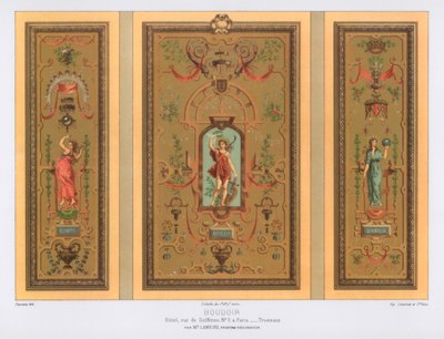 Boudoir, Rue de Solferino, Paris, 1800-tallet. af Daumont