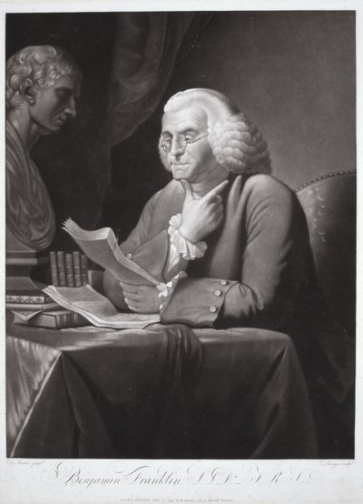 Benjamin Franklin af David (after) Martin