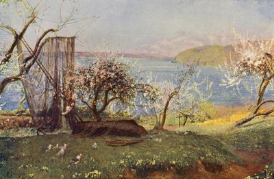 Dittisham on the Dart (farvelitografi) af David (after) Murray