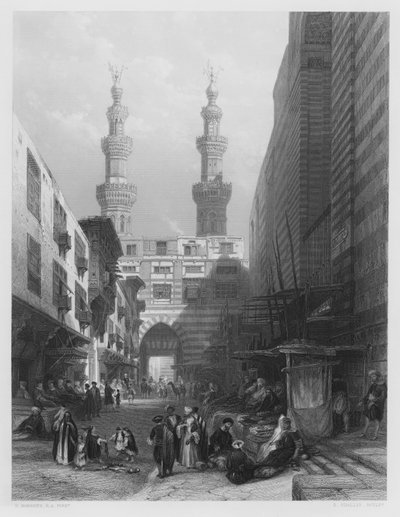 Gate of the Metwaleys, Cairo, fra billedet i Royal Collection (gravering) af David (after) Roberts