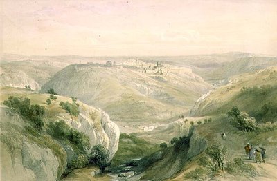 Jerusalem fra syd, 12. april 1839, plade 10 fra bind I af 