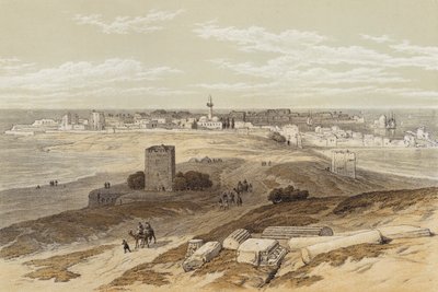 Dæk fra Isthmus (farve litho) af David (after) Roberts