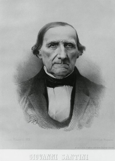 Portræt af Giovanni Santini (1787-1877), italiensk astronom, matematiker og videnskabsmand af John Ward Dunsmore