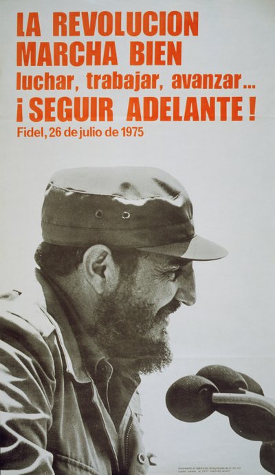 Plakat med Fidel Castro af John Ward Dunsmore