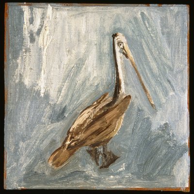 Pelican (olie på lærred om bord) af David Alan Redpath Michie