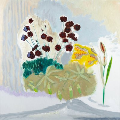 Seedpods and Cosmos, 2010 (olie på lærred) af David Alan Redpath Michie