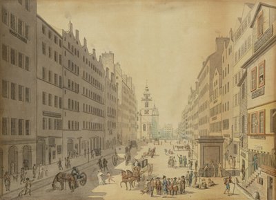 Udsigt over High Street i Edinburgh fra øst, 1793 af David Allan