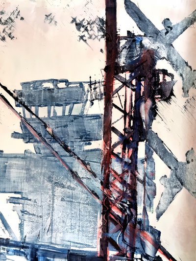 Abstrakt industriel struktur af David Antonides