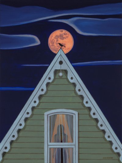 Nightbird, 2024 (olie på lærred) af David Arsenault