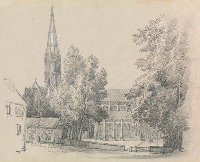 Udsigt over Salisbury Cathedral af David Charles Read