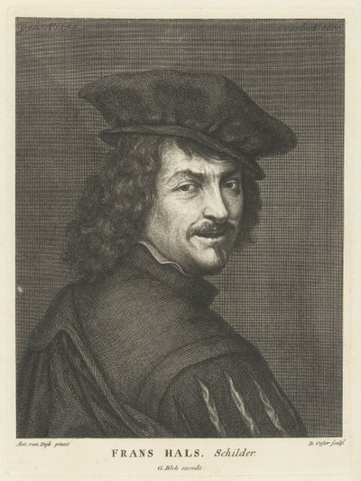 Portræt af maleren Frans Hals af David Coster