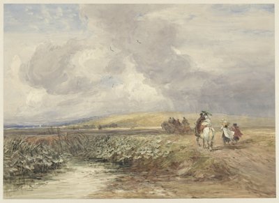 Landskab med rejsende af David Cox (I)