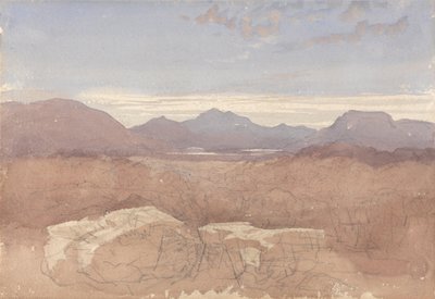 En bjergrig udsigt, Nordwales af David Cox