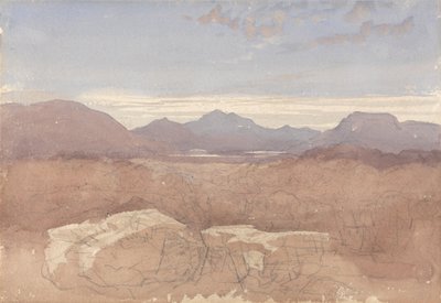 En udsigt over bjergene, Nordwales af David Cox