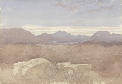 A Mountainous View, North Wales, ca. 1818 (w/c & grafit på papir) af David Cox