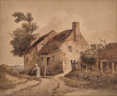 En vejside hytte af David Cox