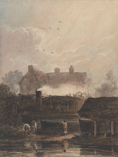 Bådbygning - Værft i Birmingham af David Cox