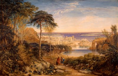 Kartago: Æneas og Achates, 1825 af David Cox