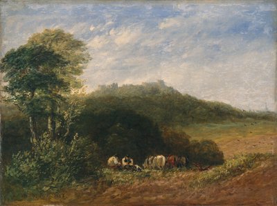 Dudleyn linna; 1853 (öljy kankaalle) af David Cox
