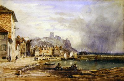 Folkestone (akvarel på papir) af David Cox