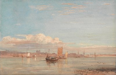 Greenwich Hospital fra Woolwich Reach af David Cox