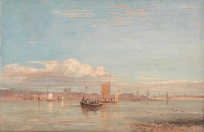 Greenwich Hospital fra Woolwich Reach af David Cox