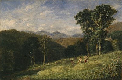 Heinänteko Conwayn lähellä af David Cox