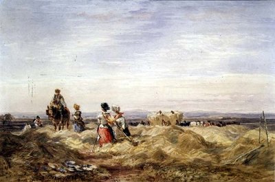 I hømarken (akvarel) af David Cox