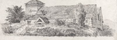 Llanfair Church, North Wales for A Treatise on Landscape Painting and Effect in Water Colors af David Cox
