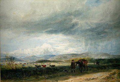 Ludwea Meadows (akvarel på papir) af David Cox