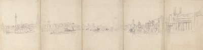 Panorama Old London Bridge af David Cox