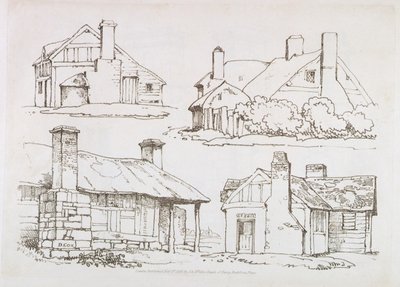 Plade 3 fra Progressive Lessons on Landscape for Young Beginners, 1816 (blød jordætsning) af David Cox