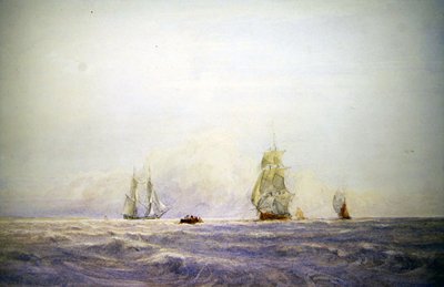 Forsendelse fra Calais (akvarel på papir) af David Cox