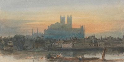 Westminster fra Lambeth af David Cox