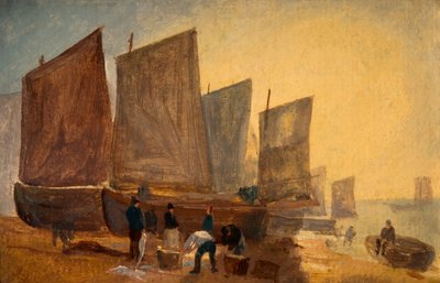 Fiskerbåde, Hastings, 1813. af David Cox the elder